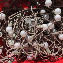 Outdoor Xmas Lights With Lots Of Replacement Bulbs 