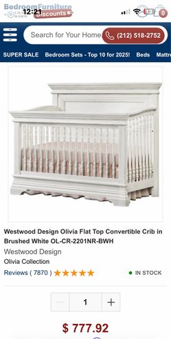 Westwood Design Olivia Convertible Crib – Brushed White