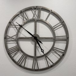 Large Grey Wall Clock