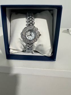 Silver female watch
