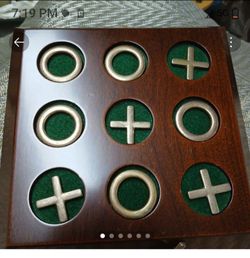 Tic Tac Toe mohagonney with brass