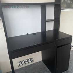 black ikea desk with hutch 