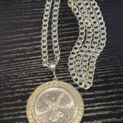 Mexican 1 Onza Coin Pendant: 1(contact info removed) Winged Victory design 26inch chain
