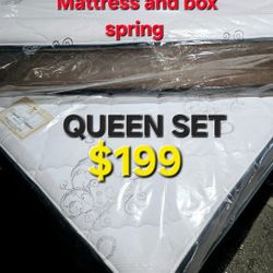 Queen set $199 >> set  ** Mattress And Box Spring 