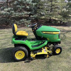 John Deere X324 All Wheel Steer Riding Lawn Mower Garden Tractor With A Kawasaki Motor And 48 In. Deck