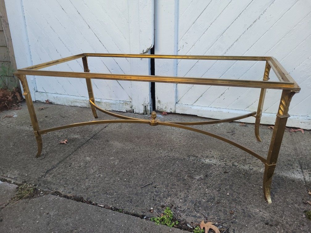 Solid Brass Coffee Table from Switzerland