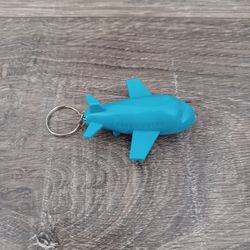 Blue Plane Light💡 Keychain 