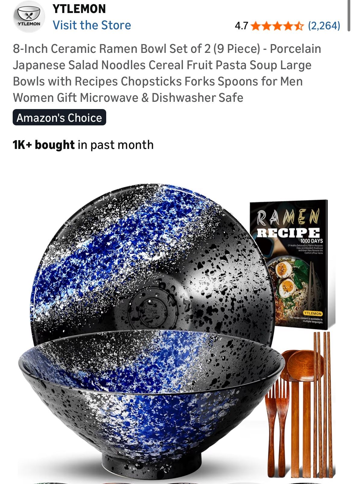Ceramic Ramen Bowl