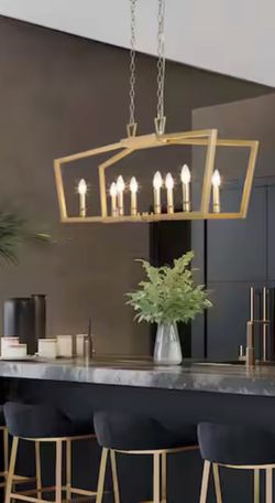 Modern Gold Kitchen Candlestick Chandelier