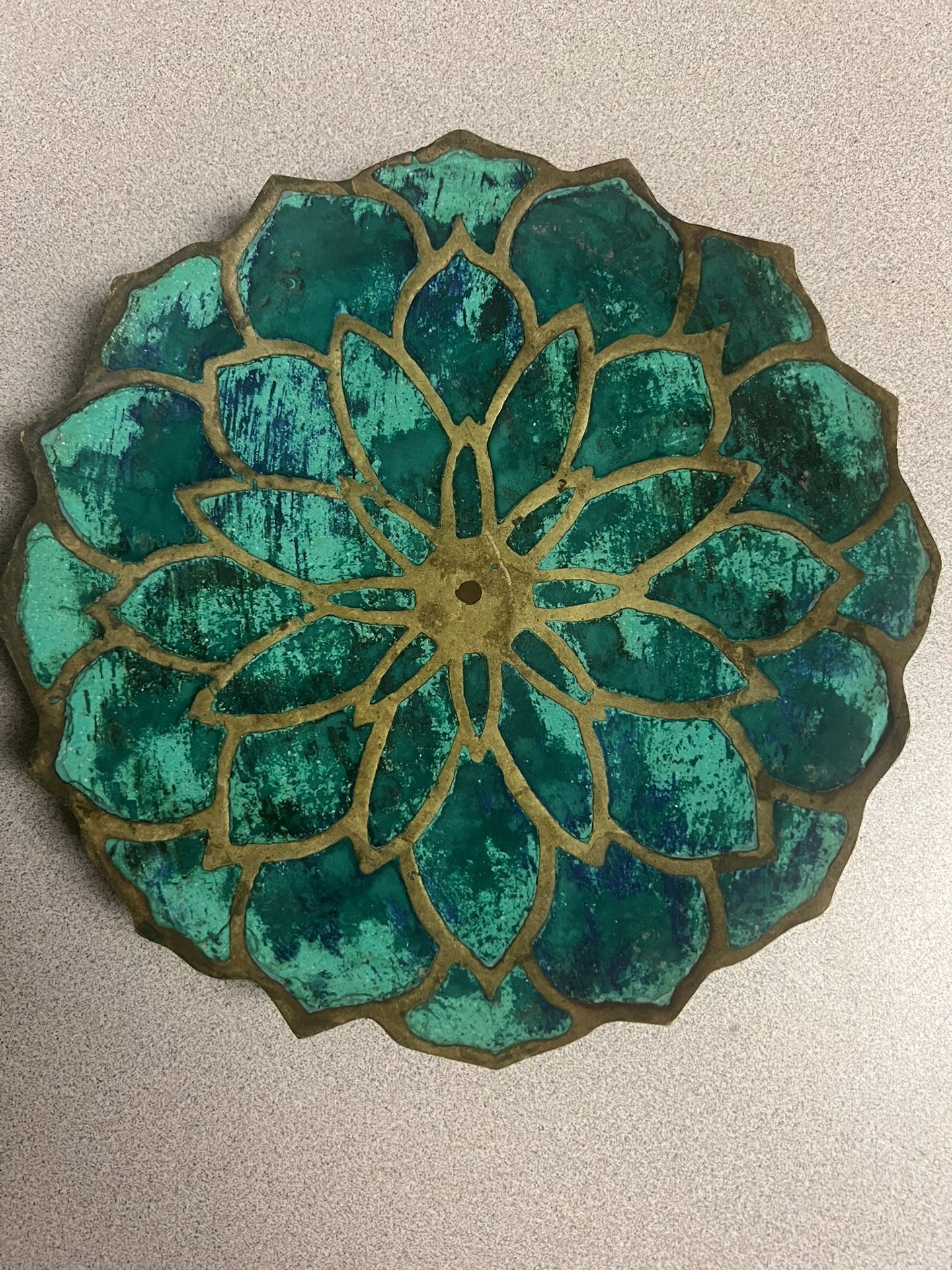 Mendoza Brass Lotus Plate