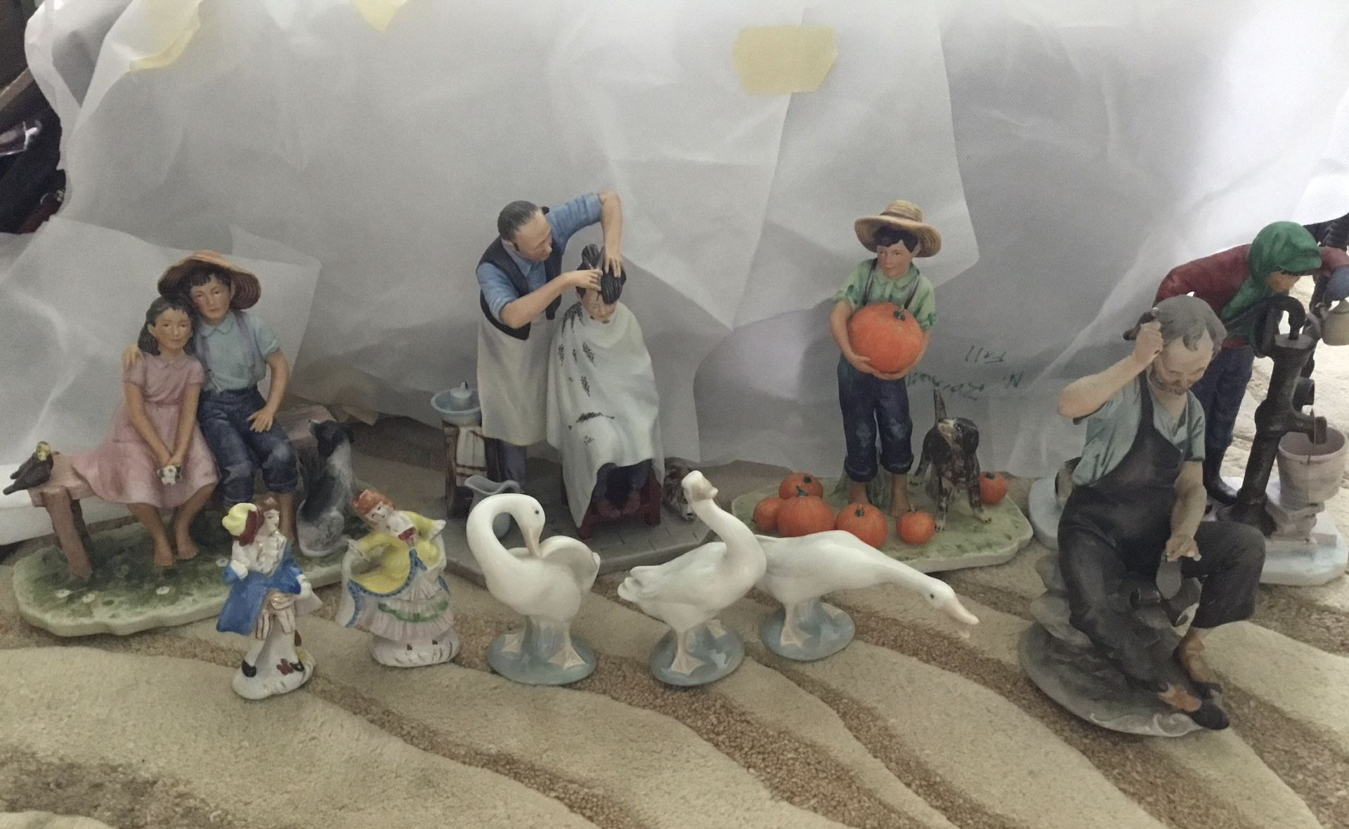 Norman Rockwell, Shoemaker, & Lladro Swans