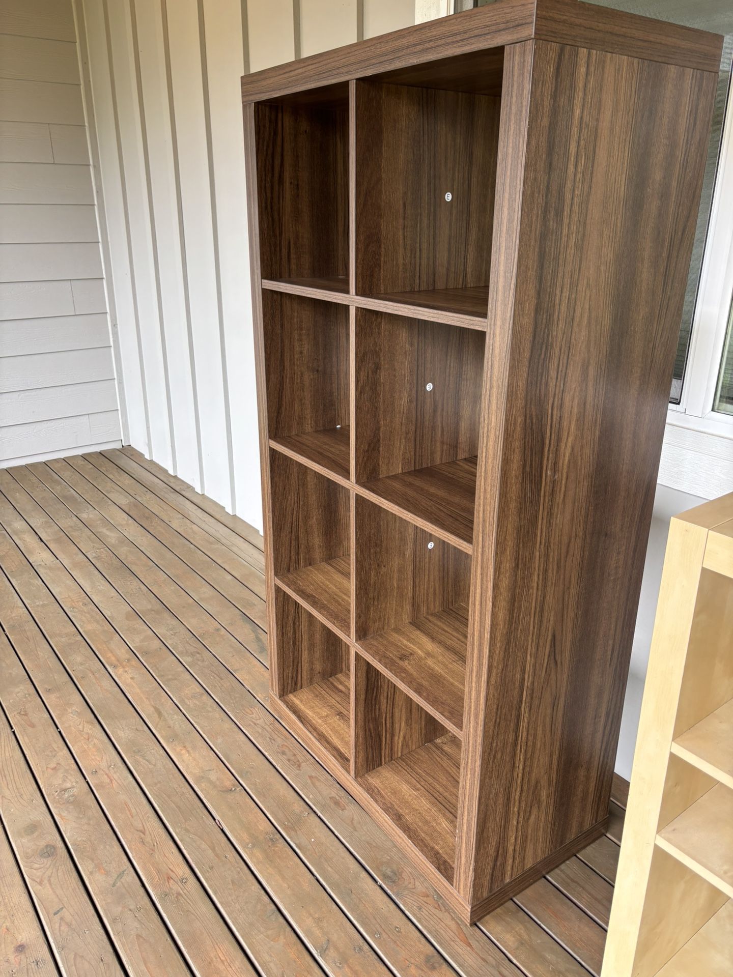 Kallax Style Costco Walnut Color Cube Shelves Room Divider (2 Available)