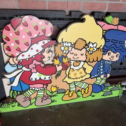 Wooden handmade strawberry shortcake Cut outs