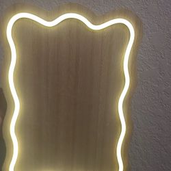 Custom Laser Engraved Led Wood Sign