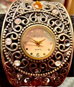 Sophie Quartz Cuff Bangle Watch