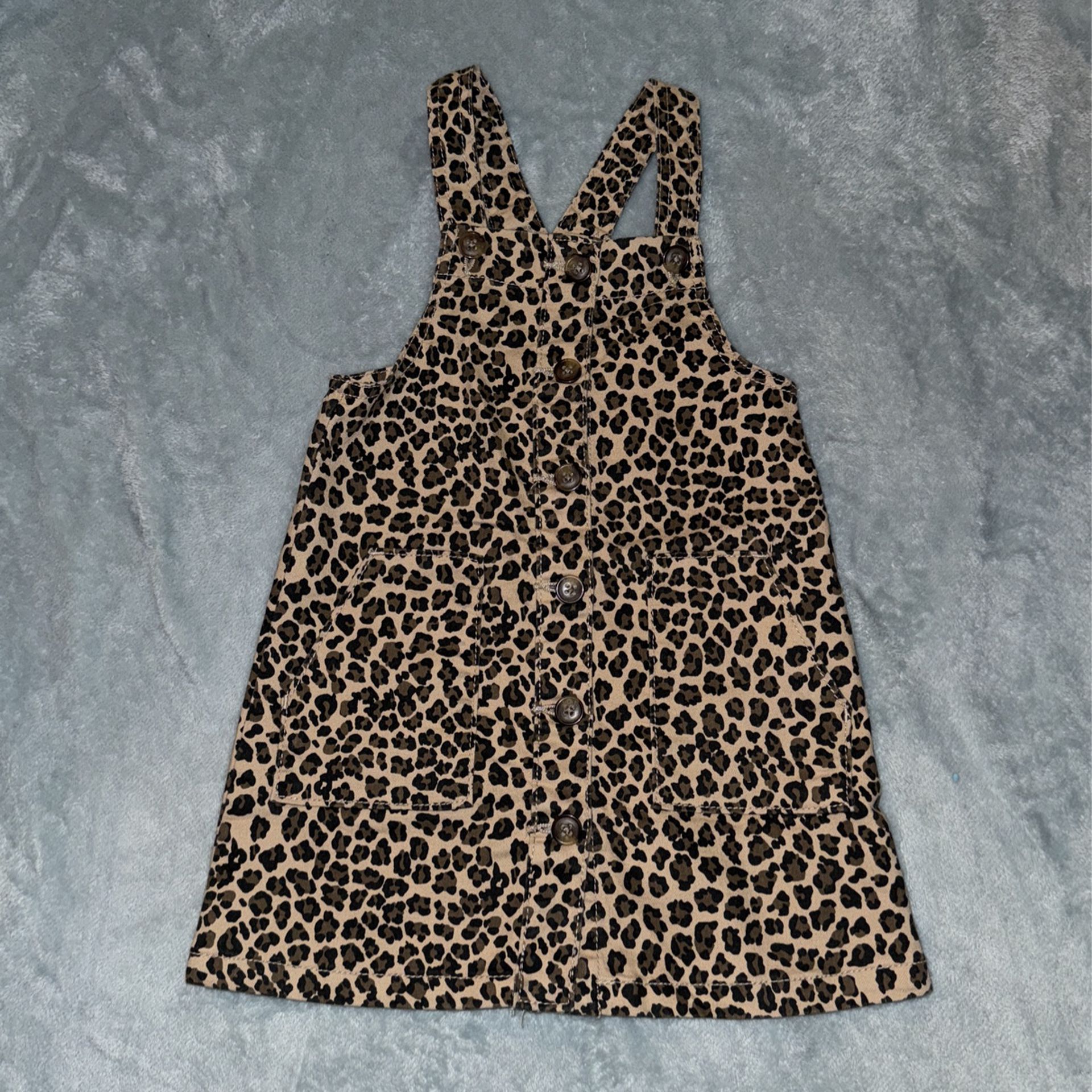 Cheetah Overall Dress Girl 4