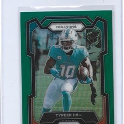 Tyreek Hill Miami Dolphins Green Prizm 