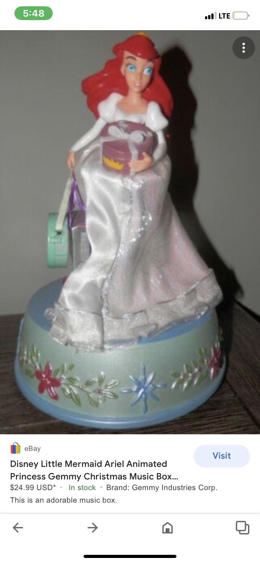 Little Mermaid Music Box