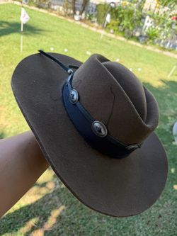 Brown Felt Wide Brim Western Hat