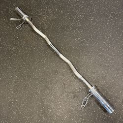 20 Pound 2” Olympic EZ Curl Barbell (clamps included)