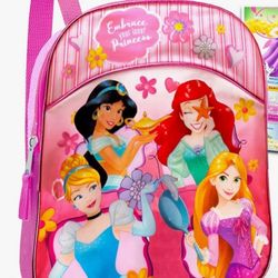 Disney Princess MINI Backpack for Girls ~ 4 Pc Preschool Supplies Bundle with Disney Princess 10" Mini Backpack for Kids, Toddlers,

