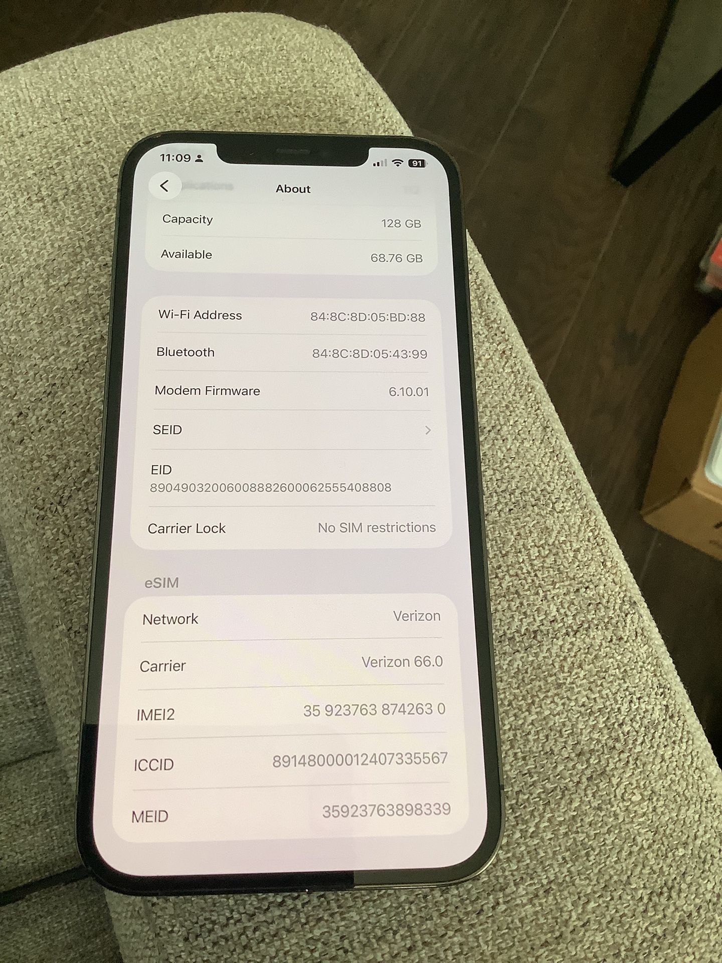 FACTORY UNLOCKED IPHONE 12 Pro Max 128Gb AT&T- Metro- BOOST