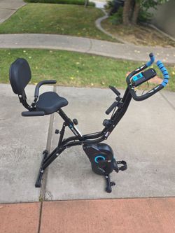 3 in 1 foldable, 8 level resistance exercise bike brand new.