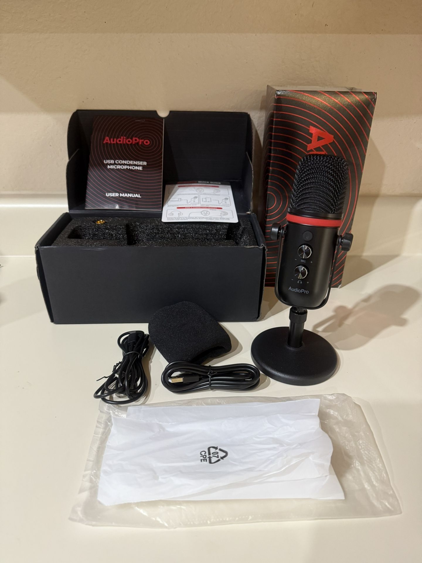 AudioPro USB Computer Condenser Gaming Microphone