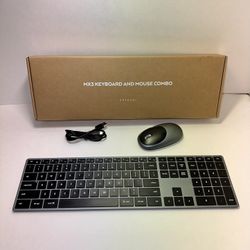 Satechi Slim X3 Bluetooth Backlit Wireless Keyboard with Numeric Keypad & M1 Bluetooth Wireless Mouse