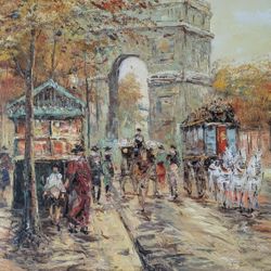 Oil on canvas painting by Xavier Rabous 