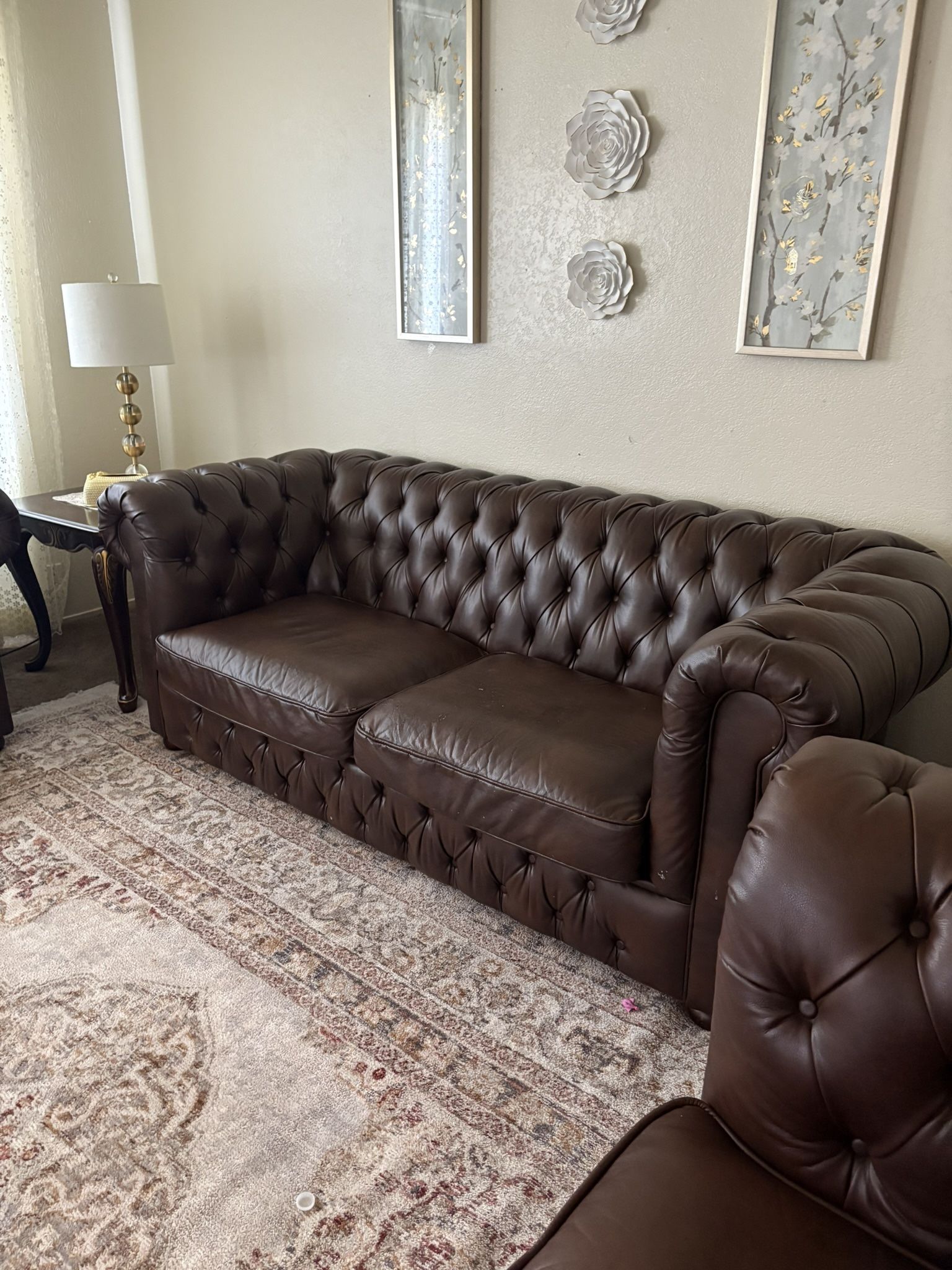 American Furniture Leather Couch Set
