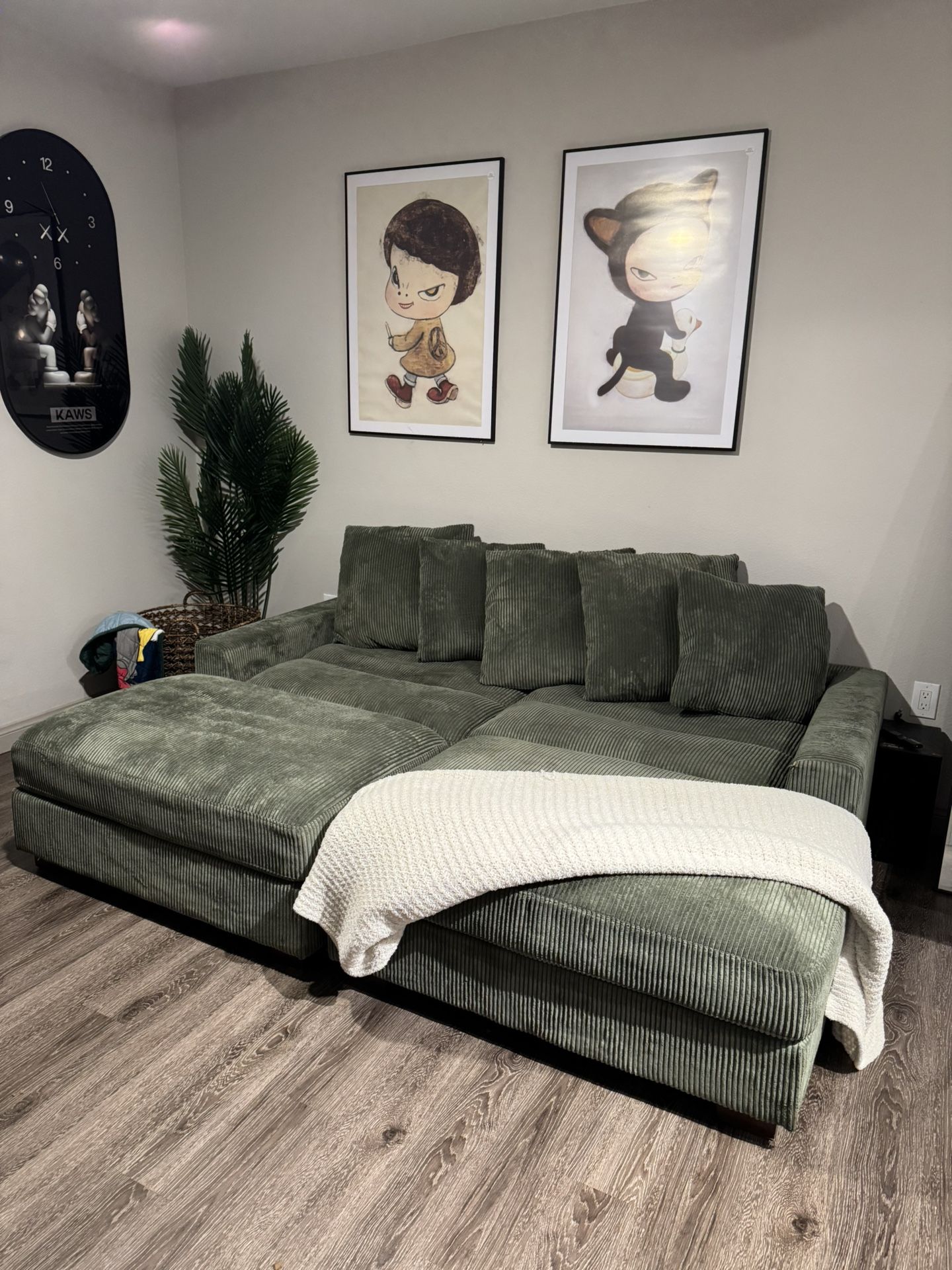Corduroy Couch 4 Piece Sectional