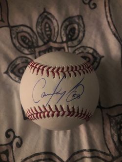 Signed Carlos Perez baseball