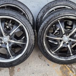 215 45 17 RIMS AND TIRES UNIVERSAL 4LUG