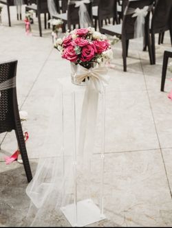 2 Ceremony Vases with Pedestals 