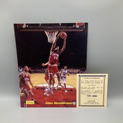 Alan Henderson Signed Autograph 8x10 W/COA, Signature Rookies