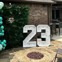 Wooden Marquee numbers