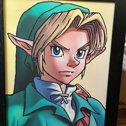 Nintendo The Legend Of Zelda - Link Framed Wall Art (16" x 20" )