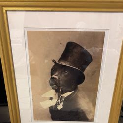 Whimsical Dog Pictures /Gold Frames