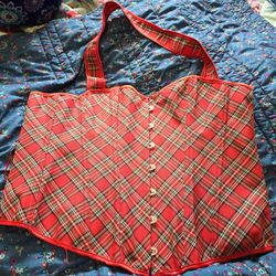 3x Corset Red Plaid Top