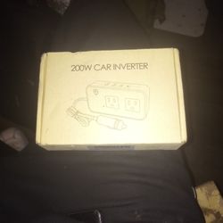 200W Power Inverter, 12V DC To 110V AC Car Plug Adapter Outlet Converter with 3 USB-A And 1 Type-C Charging Ports for Laptop Computer Smartphones Othe