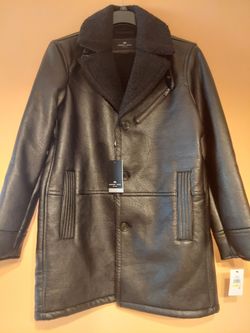 Andrew Mark Men's Black Top Coat,  Size M