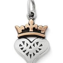 James Avery Queen of My Heart silver & Bronze Charm