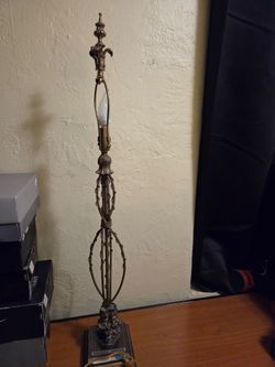 Vintage mid century industrial Brass Lamp No Shade