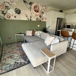 Joybird Lewis Sectional Deep Couch with Chaise Lounger