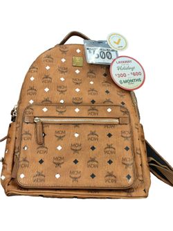 Mcm Stark Visetos Cognac Brown Backpack / Briefcase / Bag