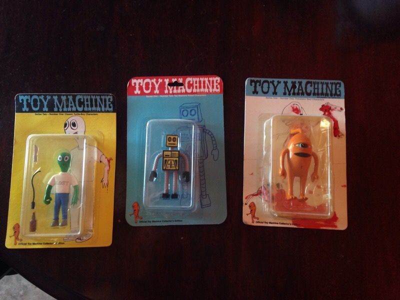 Ultra rare complete set of Toy Machine skateboard figures/ Ed Templeton