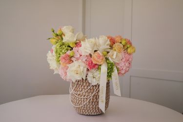 Luxury bouquet in a basket