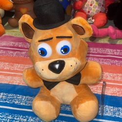 Funko Five Nights at Freddys 12" Fazbear Bear Plush Blue Eyes Bowtie 2016  Rare With Tags