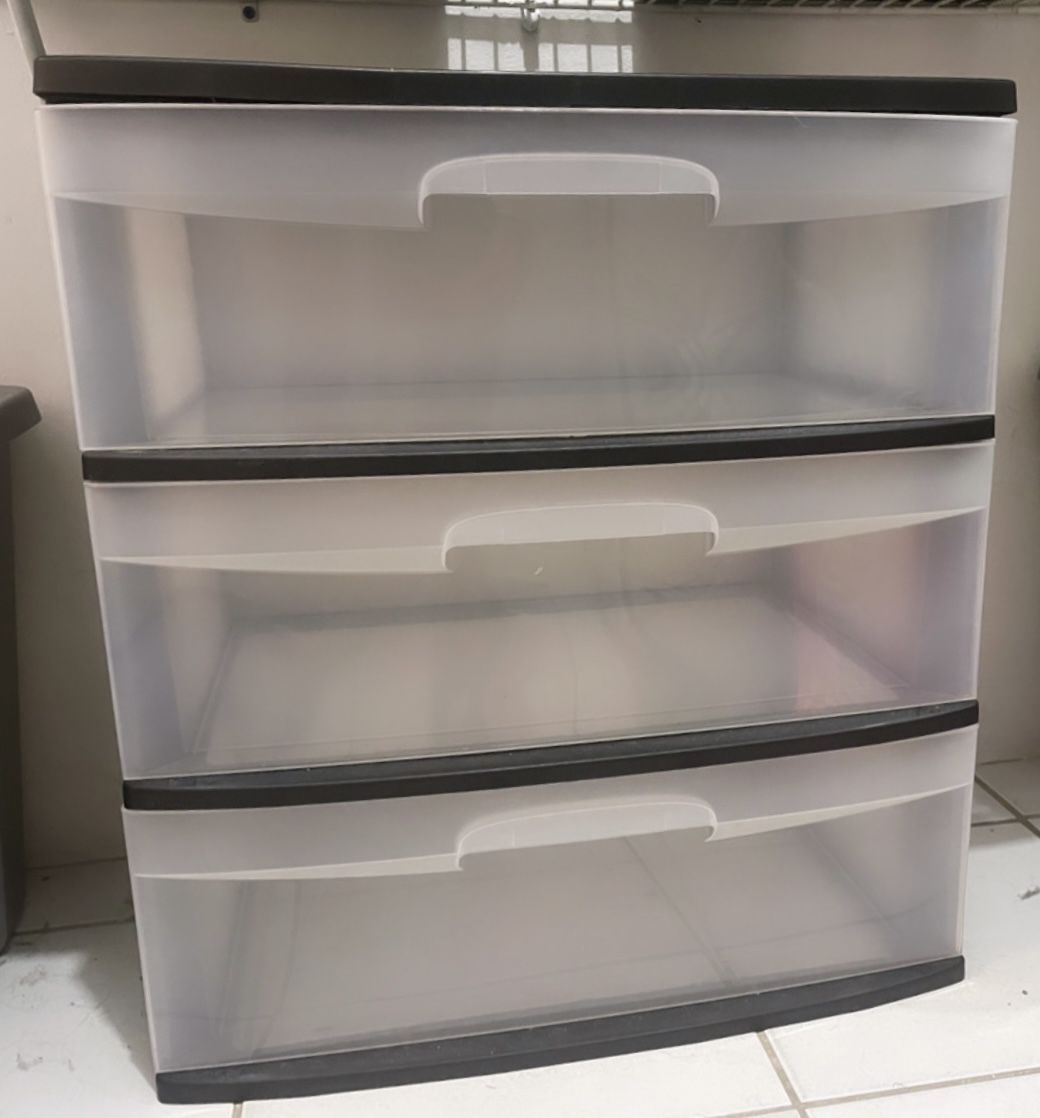 Plastic Storage Container 3 Drawer 